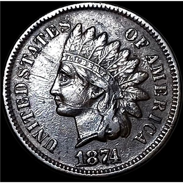 1874 Indian Head Cent NEARLY UNCIRCULATED