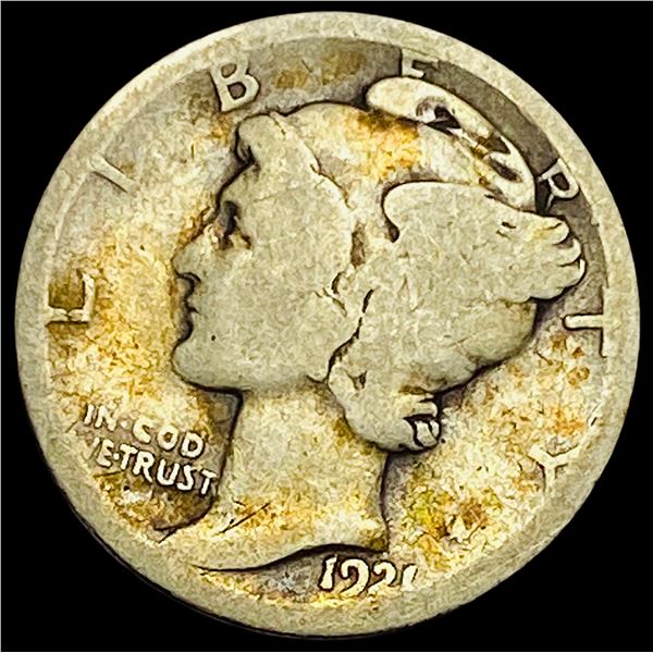 1921 Silver Mercury Dime NICELY CIRCULATED