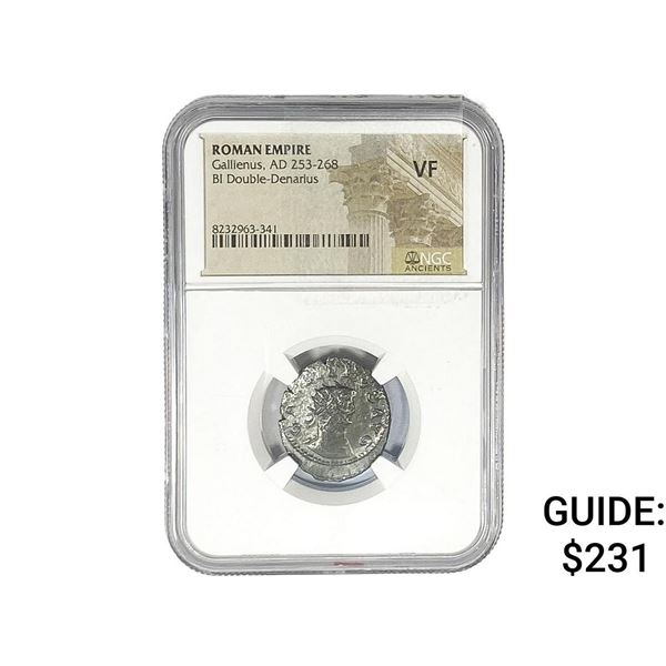 Roman Gallienus, AD 253-268 BI Dbl-Denarius NGC VF