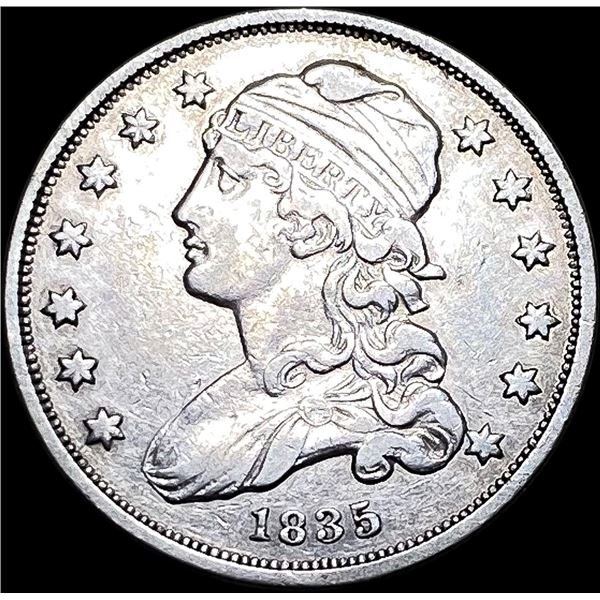 1835 Capped Bust Quarter NEARLY UNCIRCULATED