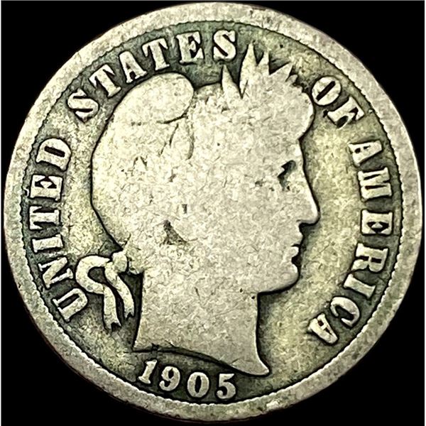 1905-O Silver Barber Dime NICELY CIRCULATED