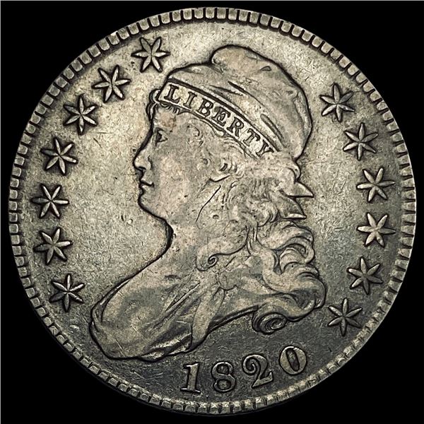 1820 Capped Bust Half Dollar ABOUT  UNCIRCULATED
