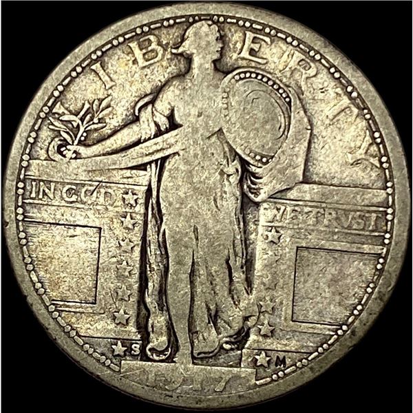 1917-S Type 1 Standing Liberty Quarter  LIGHTLY CIRCULATED