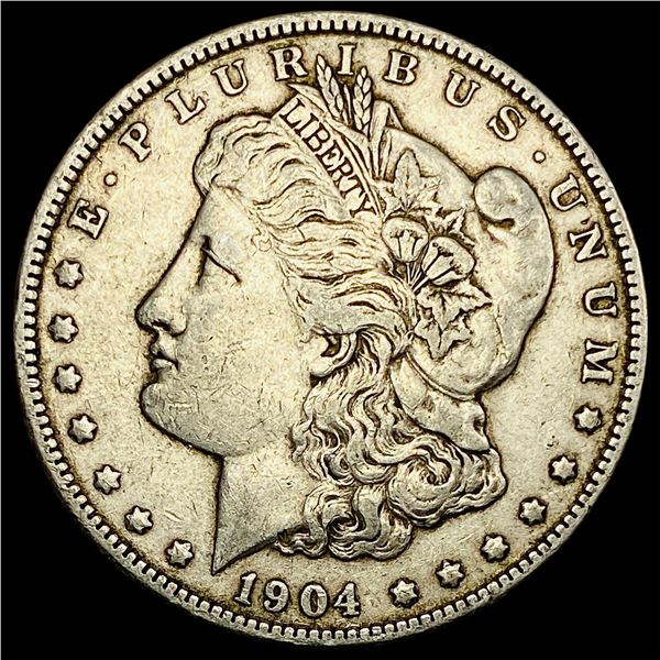 1904 Silver Morgan Dollar NEARLY UNCIRCULATED