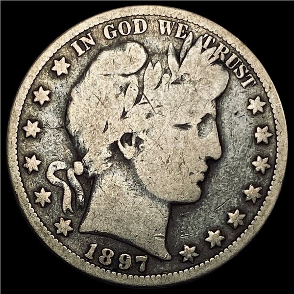 1897-O Silver Barber Half Dollar LIGHTLY  CIRCULATED