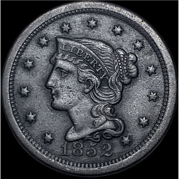 1852 Braided Hair Large Cent CLOSELY  UNCIRCULATED