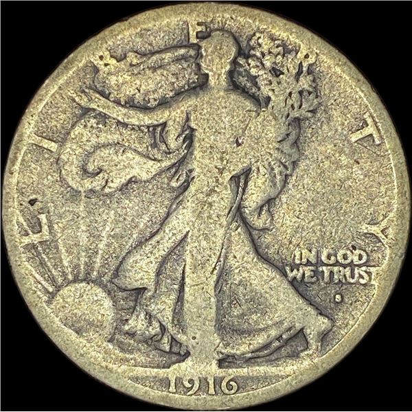 1916-S Walking Liberty Half Dollar NICELY  CIRCULATED