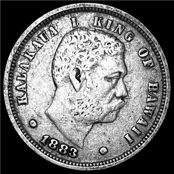 1883 Hawaii Silver Dime NEARLY UNCIRCULATED