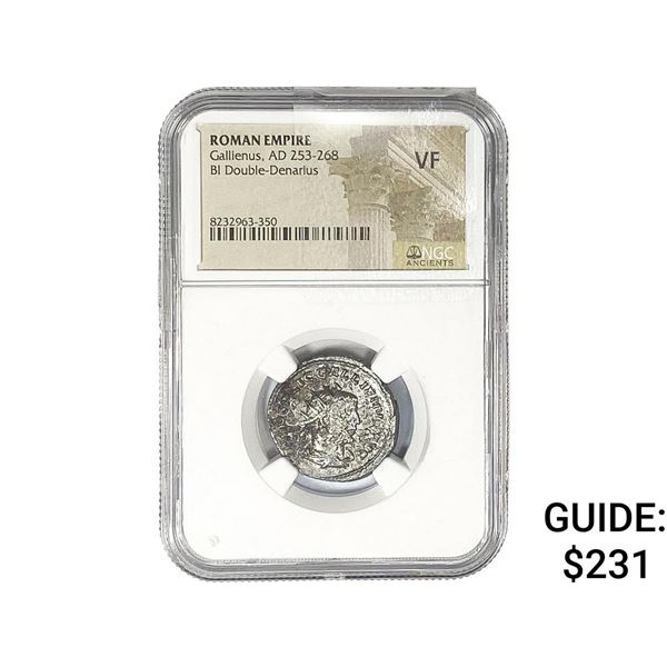 Roman Gallienus, AD 253-268 BI Dbl-Denarius NGC VF