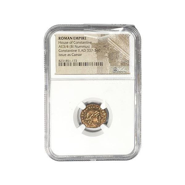 Roman House Of Constantine AE3/4(BI Nummus) NGC