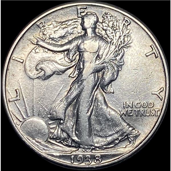 1938-D Walking Liberty Half Dollar NEARLY  UNCIRCULATED
