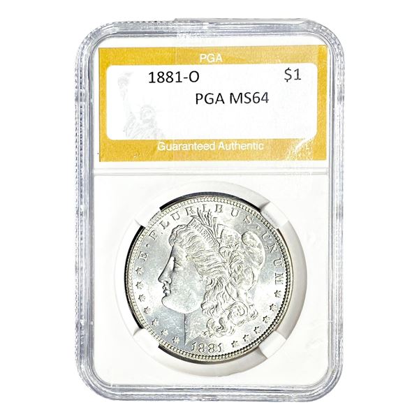 1881-O Morgan Silver Dollar PGA MS64