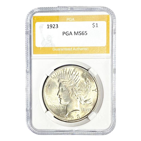 1923 Silver Peace Dollar PGA MS65