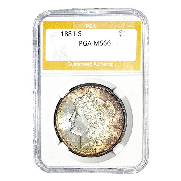 1881-S Morgan Silver Dollar PGA MS66+