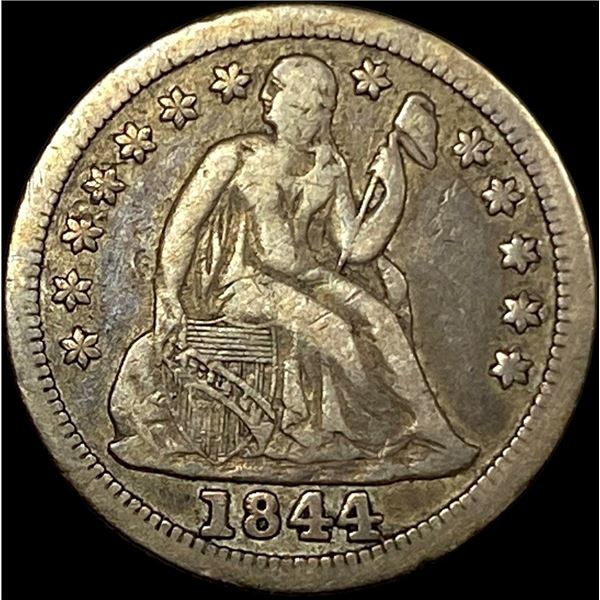 1844 Seated Liberty Dime LIGHTLY CIRCULATED