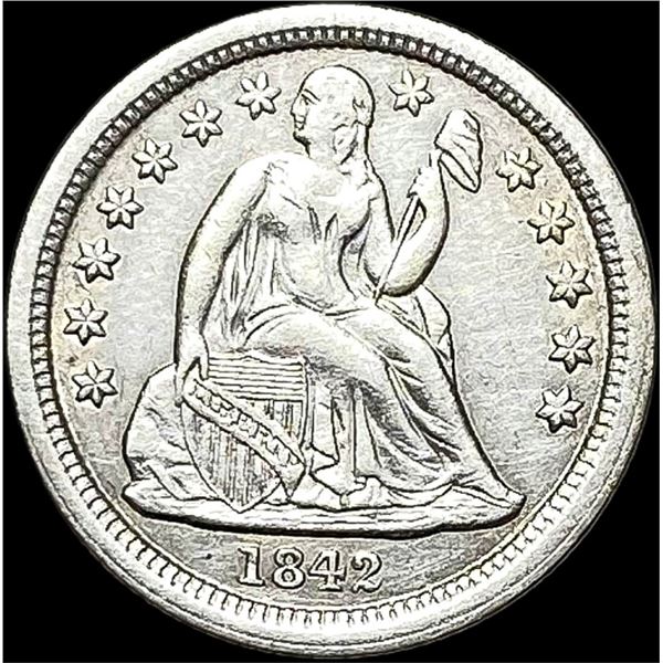 1842 Silver Seated Liberty Dime UNCIRCULATED