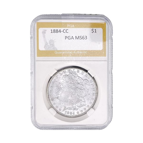 1884-CC Morgan Silver Dollar PGA MS63