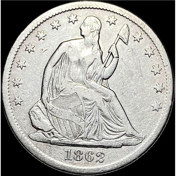1862-S Silver Half Dollar NEARLY UNCIRCULATED
