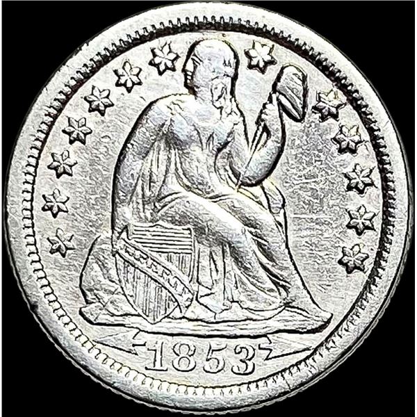 1853-O Silver Seated Liberty Dime CHOICE AU