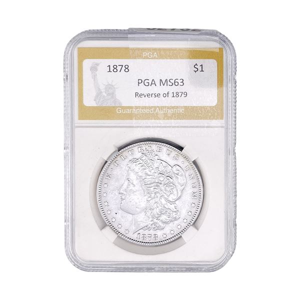 1878 REV 79 Morgan Silver Dollar PGA MS63