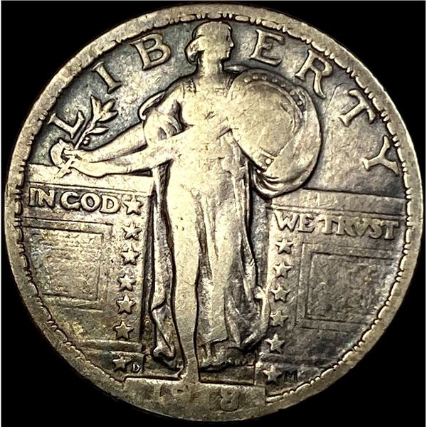 1918-D Standing Liberty Quarter LIGHTLY  CIRCULATED