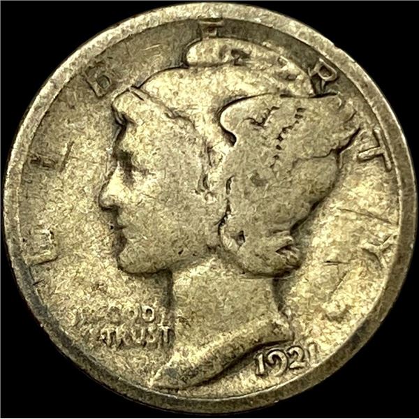 1921 Silver Mercury Dime LIGHTLY CIRCULATED