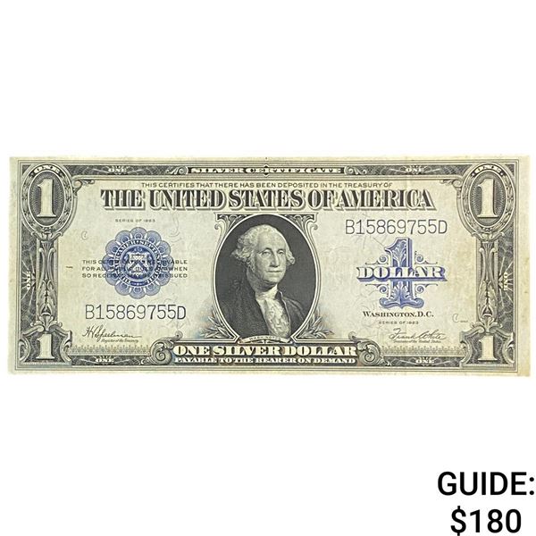 1923 $1 Silver Certificate Large Note Blue Seal