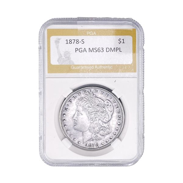 1878-S Morgan Silver Dollar PGA MS63 DMPL