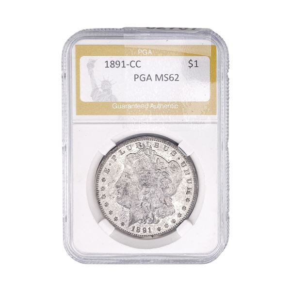 1891-CC Morgan Silver Dollar PGA MS62