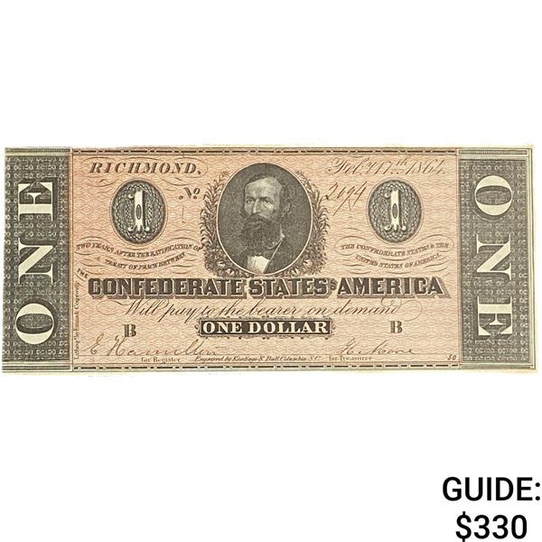 $1 Confederate States of America Richmond