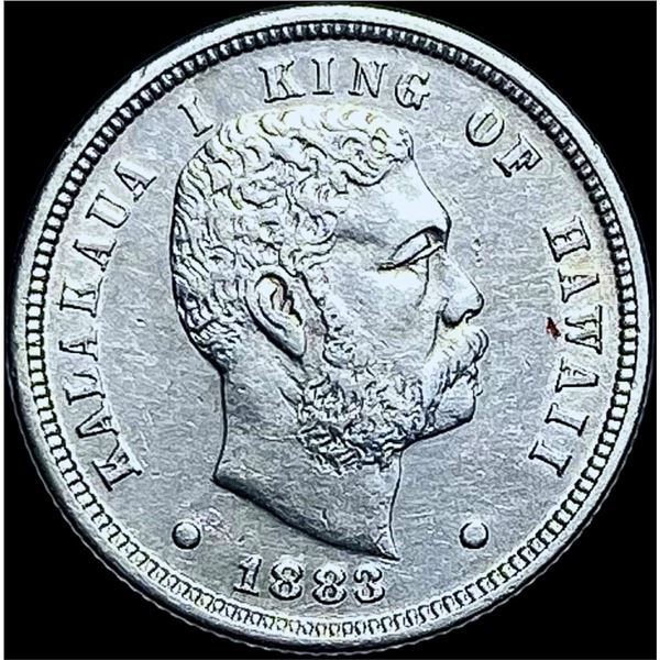 1883 Silver Dime Hawaii Kalakaua I CHOICE AU