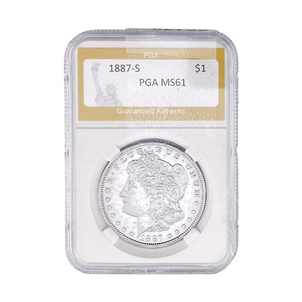 1887-S Morgan Silver Dollar PGA MS61