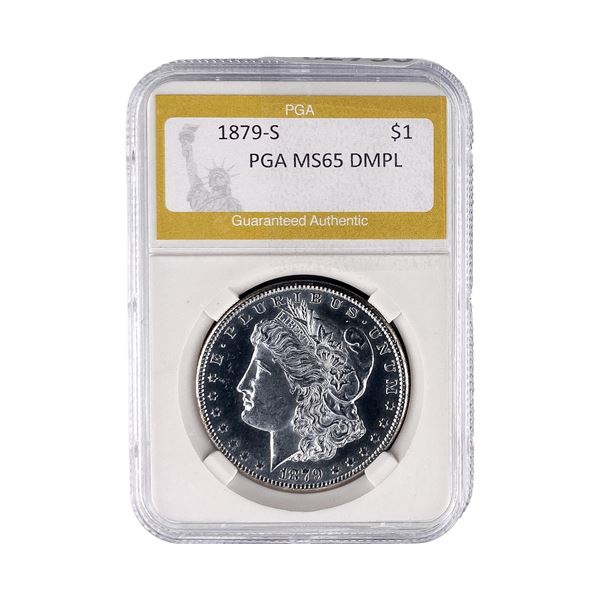 1879-S Morgan Silver Dollar PGA MS65