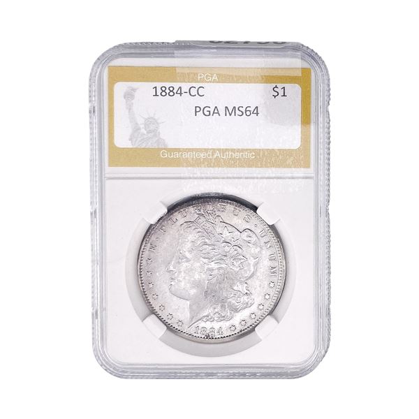 1884-CC Morgan Silver Dollar PGA MS64