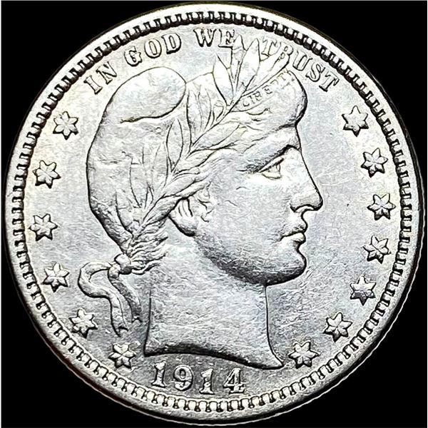 1914 Barber Silver Quarter CLOSELY  UNCIRCULATED