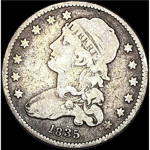 1835 Capped Bust Silver Quarter NICELY  CIRCULATED