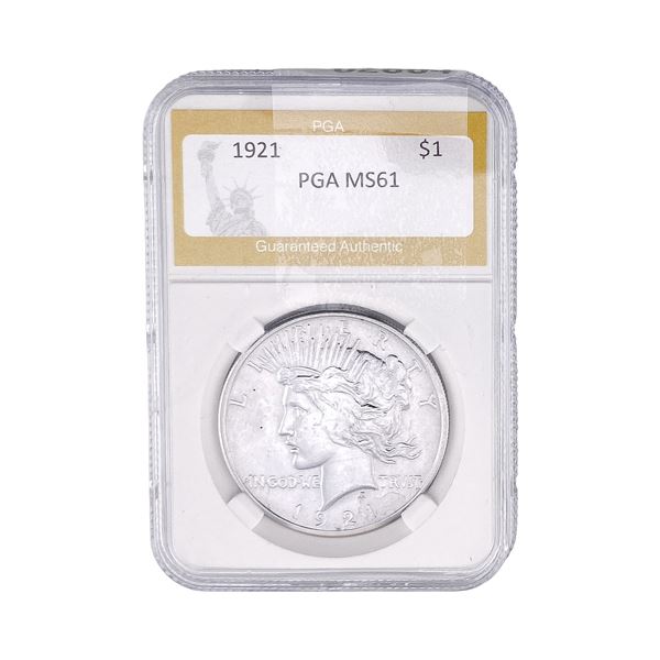 1921 Silver Peace Dollar PGA MS61