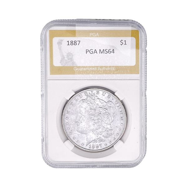 1887 Morgan Silver Dollar PGA MS64