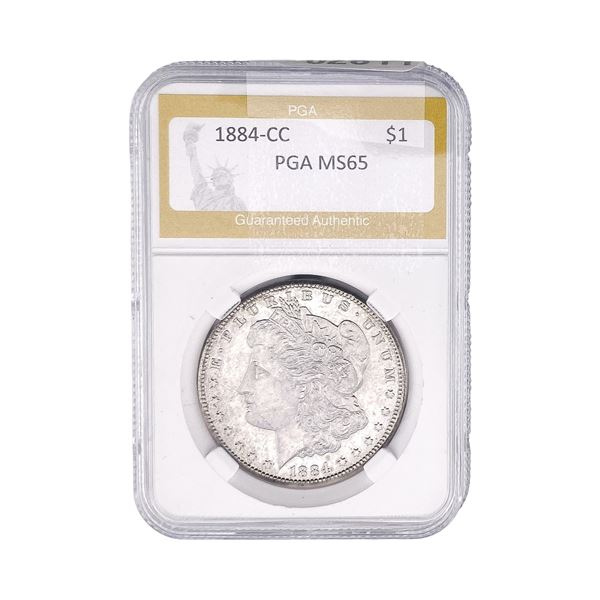 1884-CC Morgan Silver Dollar PGA MS65