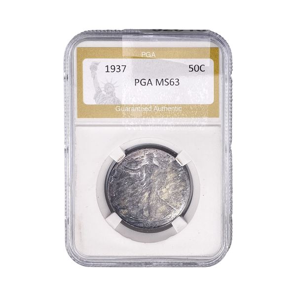 1937 Walking Liberty Half Dollar PGA MS63