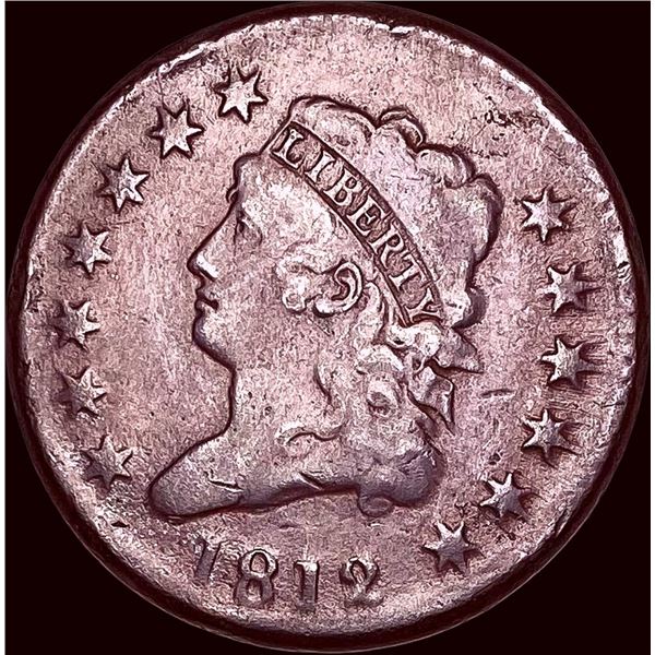 1812 Classic Head Large Cent NICELY  CIRCULATED