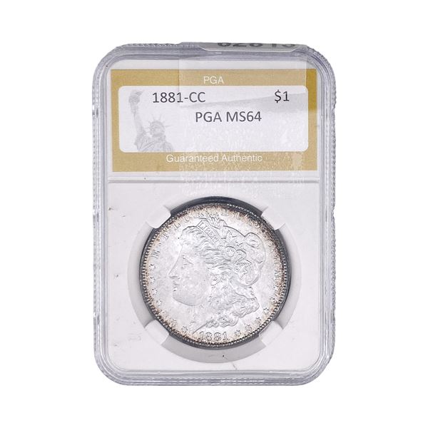 1881-CC Morgan Silver Dollar PGA MS64