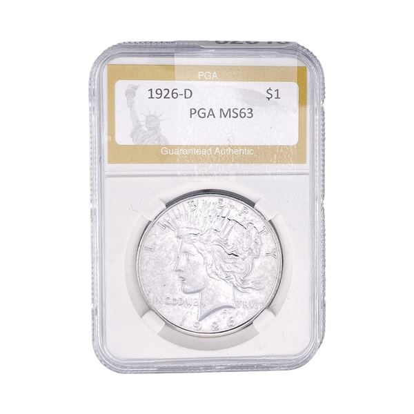 1926-D Silver Peace Dollar PGA MS63