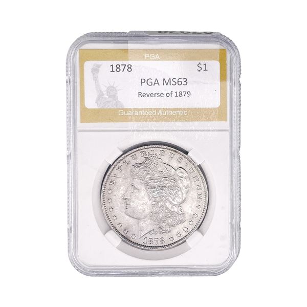 1878 REV 79 Morgan Silver Dollar PGA MS63