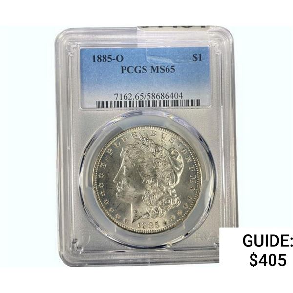 1885-O Morgan Silver Dollar PCGS MS65