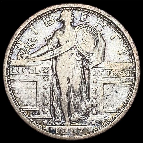 1917-S T1 Standing Liberty Quarter NICELY CIRCULATED