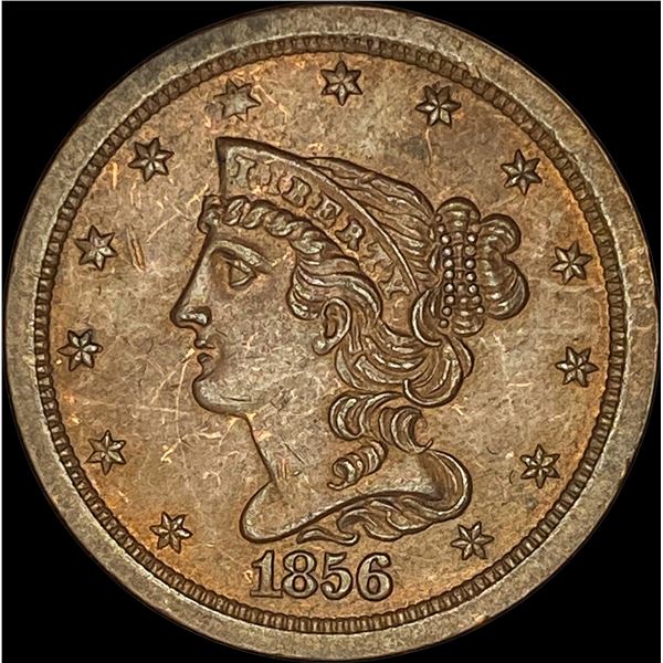 1856 Braided Hair Half Cent UNCIRCULATED