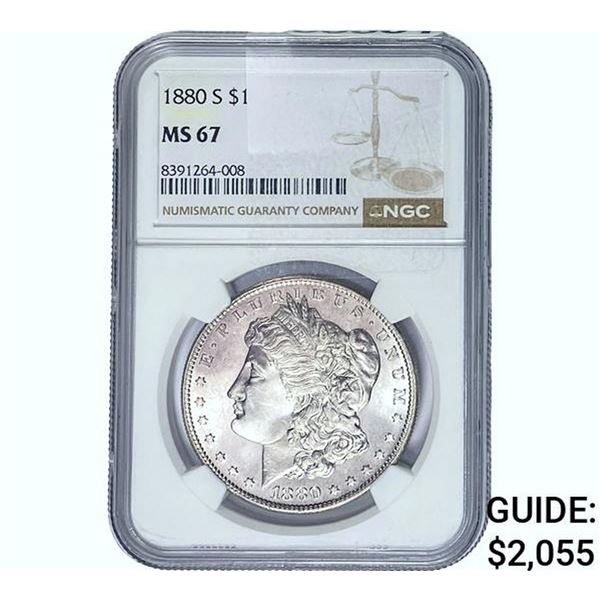 1880-S Morgan Silver Dollar NGC MS67
