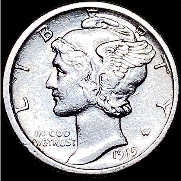 1919-S Silver Mercury Dime CLOSELY  UNCIRCULATED