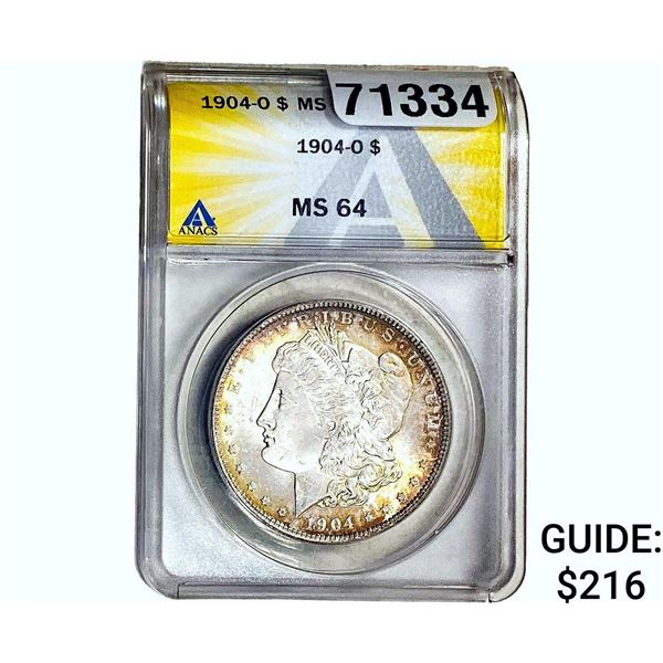 1904-O Morgan Silver Dollar ANACS MS64